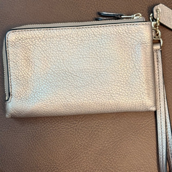Coach Leather Double Corner Zip Wristlet Wallet - Picture 4 of 6